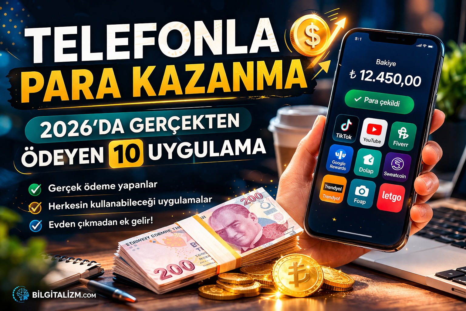 Telefonla Para Kazanma: 2026’da Gerçekten Ödeyen 10 Uygulama