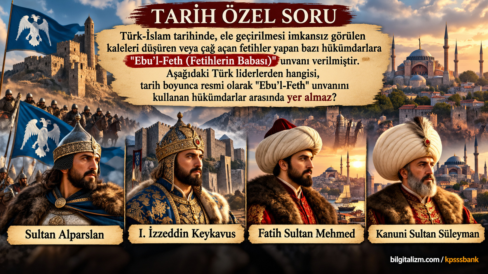 • Türk Tarihinde Ebu'l-Feth (Fetihlerin Babası) Unvanını Taşımayan Hükümdar Kimdir?