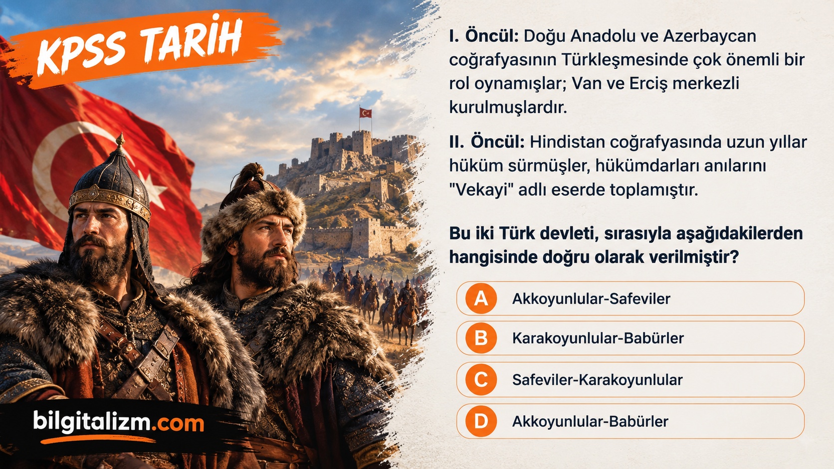 KPSS Tarihte Bu Detayı Sadece Derece Yapanlar Bilir: Karakoyunlular ve Babürler Tuzağı!