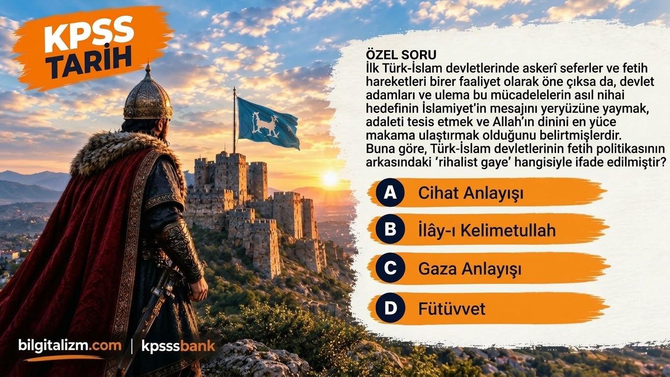 Türk-İslam Devletlerinde İlay-ı Kelimetullah ve Cihat Anlayışı | KPSS Soru Çözümü